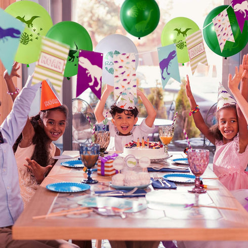 32 Pcs Dinosaur Balloons, Dinosaur Theme Party Balloon Set, 12 Inches Latex Balloons for Birthday Baby Shower