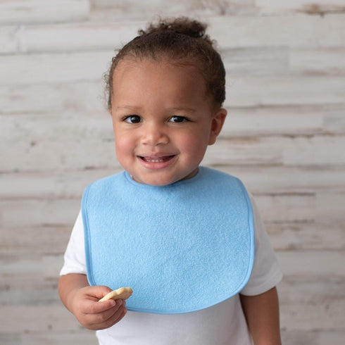 Neat Solutions 10 Pack Water Resistant Bib Set in Blue/Grey Assorted, 10 Count, 0+ Months