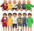 BARWA Boy Doll Clothes 6 Sets Doll Clothes Daily Casual Clothes Outfits