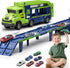 3, 4, 5, 6, 7, 8 2 6 Truck Car Toys for Years Old Kids, Carrier Truck Race Track Toys, Foldable Transport Car Toys