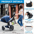 Accmor Universal Stroller Organizer, Side Sling Stroller Organizer, Mesh Cargo Net Stroller Storage Caddy Accessories