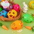 24 3.15'' JOYIN Toy PCs Plastic Printed Bright Easter Eggs, Over Tall Fillable Empty Eggs Bulks for Easter Hunt, Basket