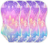 Bulletgxll Set 4, Rainbow Galaxy Space Unisex Baby Burp Cloths of Soft Absorbent Organic Cotton Muslin Burping Cloths