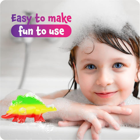 Dino Soap Making Kit for Kids - Dinosaur Science Toys, DIY Craft Kits for Ages 3-12, Easter Gifts