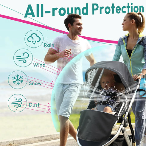 V2/Vista V3/Cruz/Cruz V2 Performance Rain Shield, Rain Cover Fits for UPPAbaby Vista/Vista Stroller, Protect from