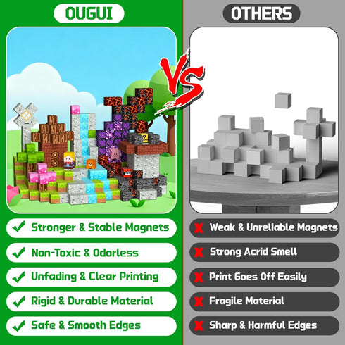OUGUI 150 3 4 5 6 7 8 9 10 11 12 PCS Magnetic Blocks Building Block Kids - Magnet Cubes Boy Girl Constructions Toys