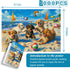 Funny Dog Puzzles for Adults 1000 Pieces - PICKFORU Beach Puzzle Collection, Cute Dog and Puppy Puzzle