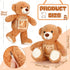 Liliful Plush Bear with Voice Recorder Remembrance Stuffed Animal with Photo Frame Recordable Bear Toy for Voice Recording Kids Baby Birthday Gifts(Light Brown)
