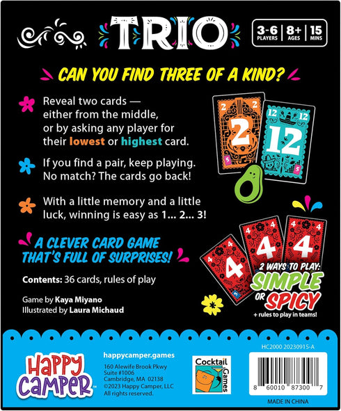 Happy Camper Trio Game, Hot New Family Game for Fun