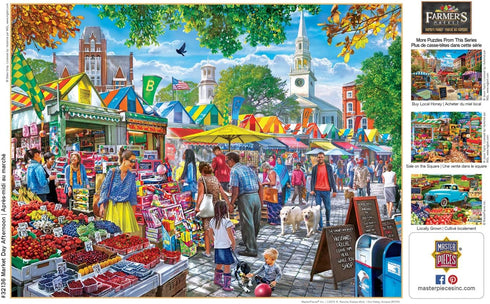 Market Day Afternoon 750 Piece Jigsaw Puzzle for Adults and Family - Masterpieces 18"x24"