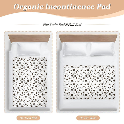 siphylline 52" 34" Black and White Illustration Design Stars Brown Extra Large Resuable Changing Pad Covers Water