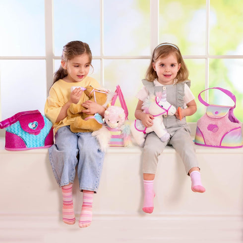 – Plush Unicorn – Stuffed Animal – Carrier Bag – Comb & Bottle – Kids 3 Years +