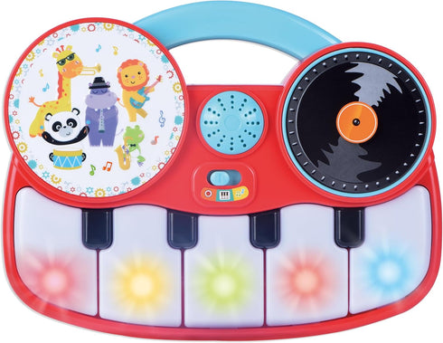 Kidoozie My First DJ Piano - 9 Keys, Beats, Lights, & Scratching Fun for Kids 6 Months+