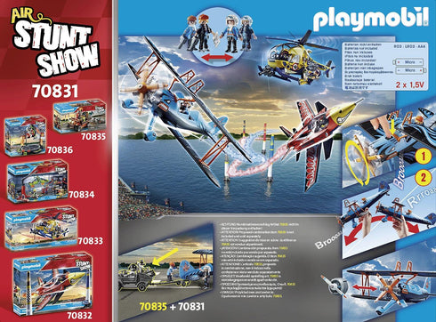 Playmobil Phoenix Biplane Air Stunt Show - Customizable Toy Aircraft