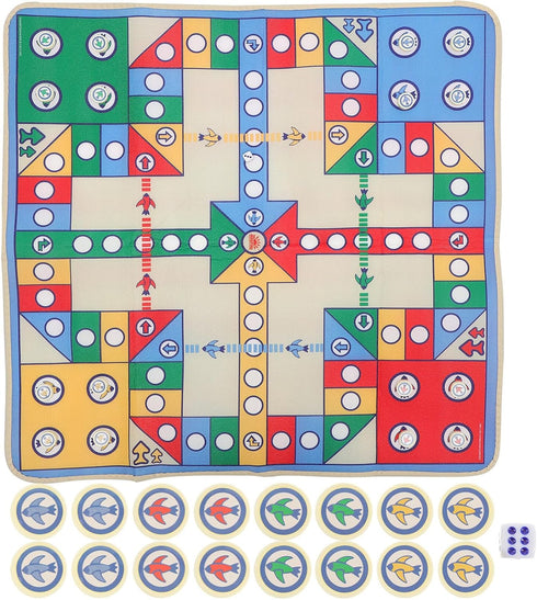 NUOBESTY Flying Chess Playmat - Educational Flying Checker Board Game Carpet for Kids