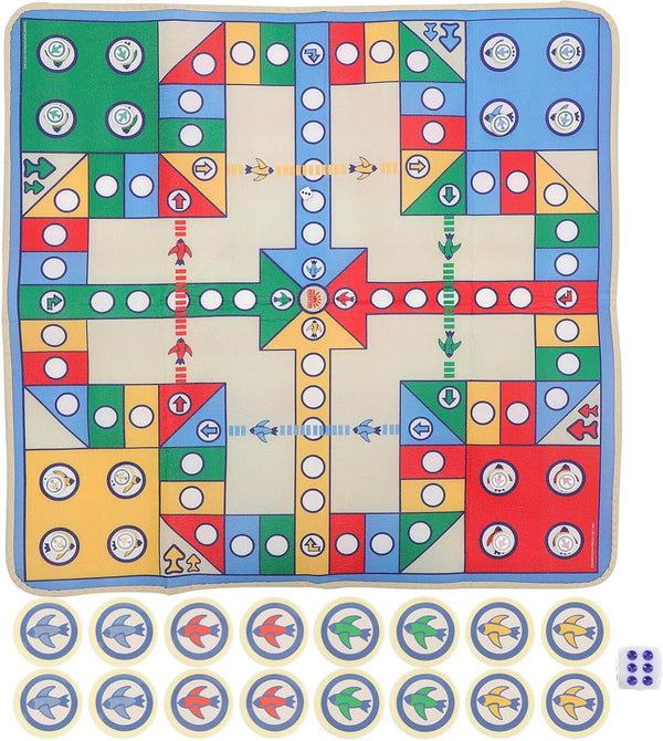 NUOBESTY Flying Chess Playmat - Educational Flying Checker Board Game Carpet for Kids