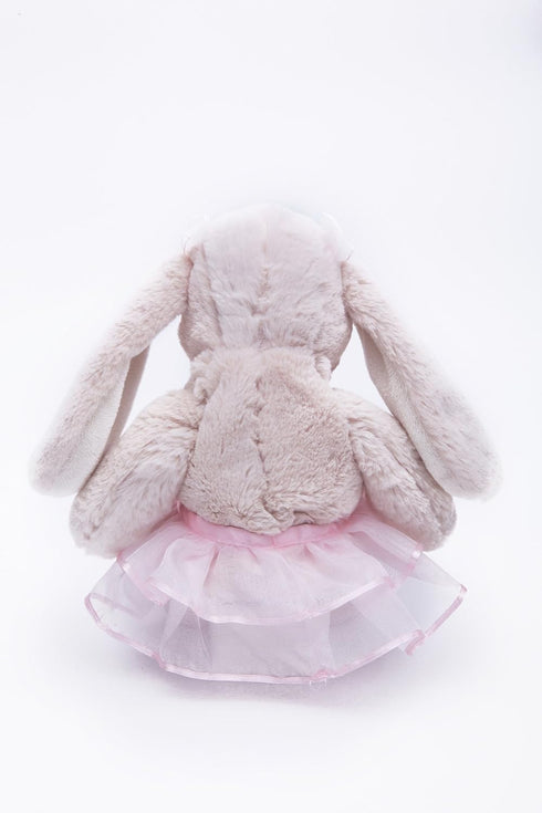 DILLY DUDU Ballerina/Ballet Bunny Plush Toy, Stuffed Animal Rabbit Doll 10-inch (Pink)
