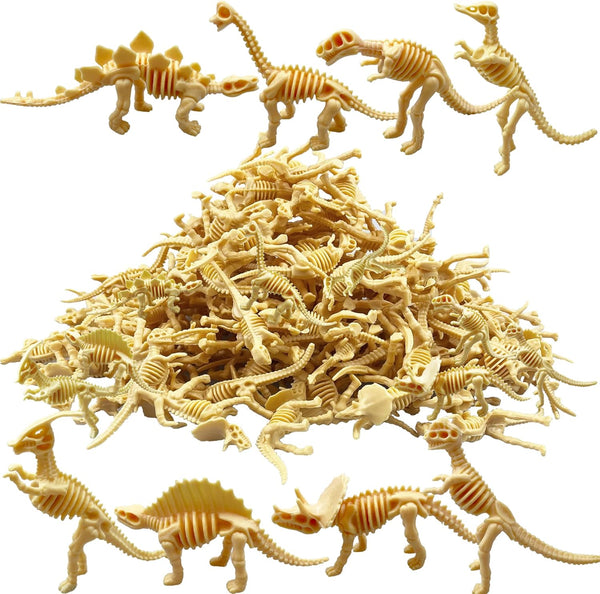HAVAGDTM 150PCS Dinosaur Fossil Skeleton Dinosaur Skeleton Toys Assorted Figures Dino Bones for