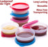 SIGNORA WARE 6 pk Condiment Containers with Lids - 2.3 oz Small Food Storage for Salad Dressing, Leak Proof