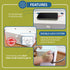 Power Strip Cover Box - Effectively Baby Proofs Power Strip with Patented Dual Lock. Convenient Side Openings for Cords
