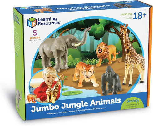 Learning Resources Jumbo Jungle Animals - 5 Pieces, Ages 18 months+