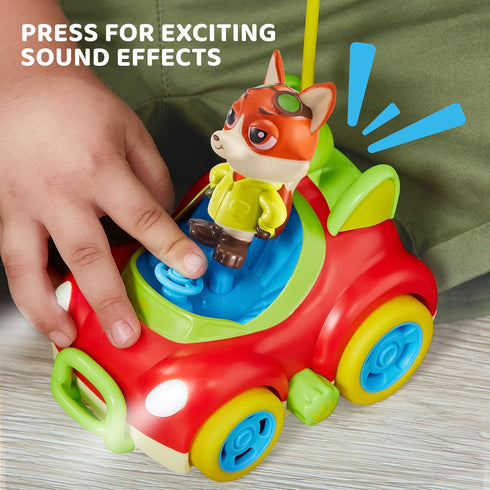 lalalark 2 Pack JOVA Remote Control Car for Toddlers, RC Cars with Cartoon Figure, Kids Toy Bumper Cars with LED Lights