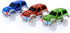 PicassoTiles 3 pcs Magnetic Toy Car Set, Light Up LED Compatible with Magnet Race Track for STEM Building Kits