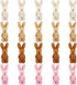 20 Pieces Easter Mini Plush Rabbit, Tiny Joint Bunny 2.4 Inch Soft Stuffed Animal Toys for Decorations and Party Favors