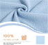 100% Cotton Baby Blanket, Knit Lace, Soft Warm Toddler Blanket, 30 x 40 Inches, Sky Blue