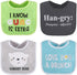 The Peanutshell Baby Bibs Set of 8 - 100% Cotton, Soft, Absorbent, Unisex Toddler, Newborn & Infant - Han-Gry