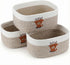 Geelin 3 Pcs Highland Cow Baskets for Gift Cute Farmhouse Brown Woven