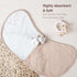 100% 4 Pack lulumoon Muslin Burp Cloths for Babies: Soft Cotton Large Burping Cloths - Neutral Baby Burp Rags for Boy