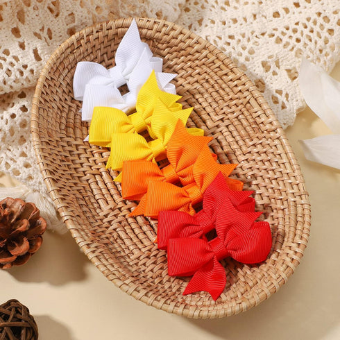 40PCS 2 Inch Baby Hair Bows Clips for Girls, Grosgrain Ribbon Fully Lined Infant Hair Clips Accessories for Baby Girls