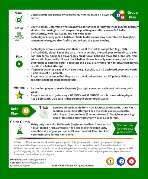 Generic Hill Hill - A Card-Based Billiards Strategy Game