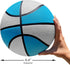 Botabee Official Size 9.4" Diameter Pool Basketball - Size 7 Waterproof Ball for Pool & Outdoor Play - White and Blue