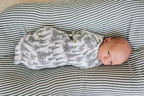 0-3 Mebie Baby Forest Muslin Swaddle, Modern and Neutral Blanket for Baby Girl or Boy, Month, Comfy Wrap