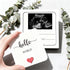 Wooden Pregnancy Announcement Ivory White, Writeable Creative Ultrasound Photo Frame Wooden Keepsake Box, Baby Birth