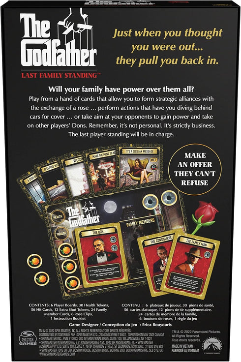 The Godfather Last Family Standing Board Game - Fun Family Party Game for Adults and Kids Ages 14 and Up