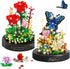 VZZNN 2 Pack Flower Bouquet Building Sets with LED Lighting,Animals Flowers Botanical