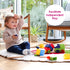 Edushape Train-Themed Soft Baby Blocks for Toddlers 1-3 - 30 Pieces in PVC Bag