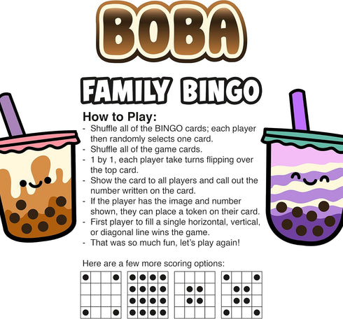 AQUARIUS - Boba Bingo Family Bingo Game
