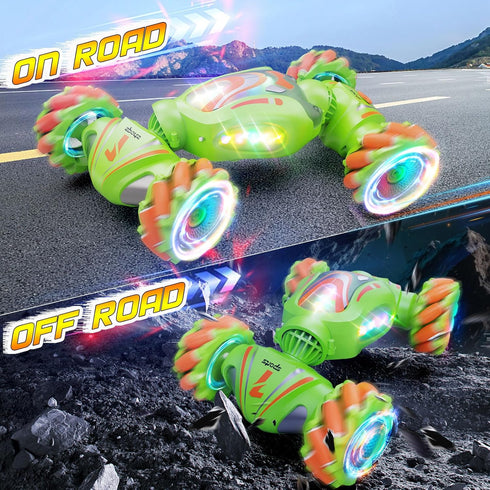2.4GHz 4WD 6-12, 360 Nicella Remote Control Car - Gesture Sensing RC Stunt Car Toys for Boys and Girls Ages Rotating