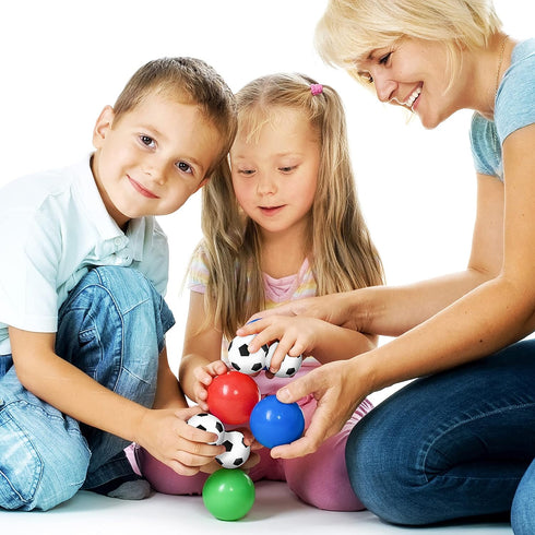 15 Pack Mini Soccer Stress Balls - 1.57" Small Foam Sports Balls for Party Favors and Stress Relief