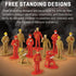 U.S. Toy Heroic Firefighter Figures, 12-Pack Fireman Figurines for Pretend Play and Birthday Gifts