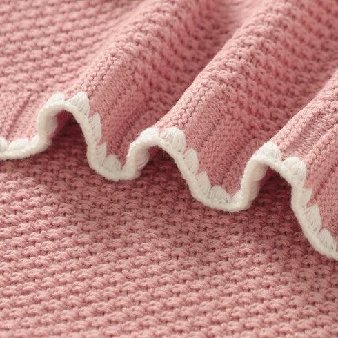 Neiwech Cozy 30x40 Inch Baby Blanket Knit Soft Lightweight Crib Stroller Nursery Receiving Swaddling Blankets