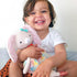 B. toys 15-Inch Plush Bunny - Soft Stuffed Animal for Baby, Toddler, Washable Rabbit, Orange & Pastel Outfit