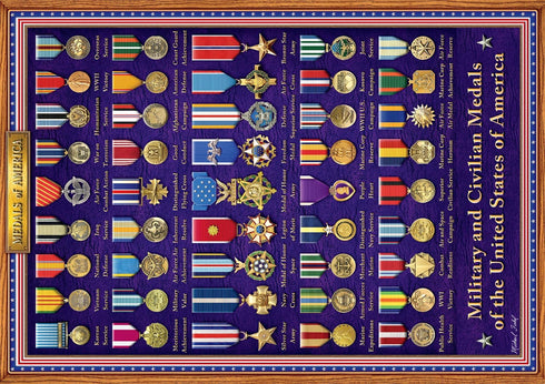 Buffalo Games - Michael Fishel - Medals of America, 500 Piece Jigsaw Puzzle for Adults, Finished Size 21.25 x 15.00