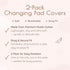 MY LITTLE ZONE 2-Pack 32"x16" 8" Baby Changing Pad Covers Girl, Changing Table Sheets, Cotton Muslin Changing Pad
