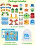 3 4 5 Playset, Coogam Fine Motor Building Robot Blocks for Years Old Kids, Wooden Snap Together Builders, STEM Take