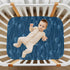 Dussdil 52 28 Dark Navy Blue Ocean Waves Crib Sheet for Girls Boys Baby Toddler Bed Mattress Sheets Babies Fitted Crib